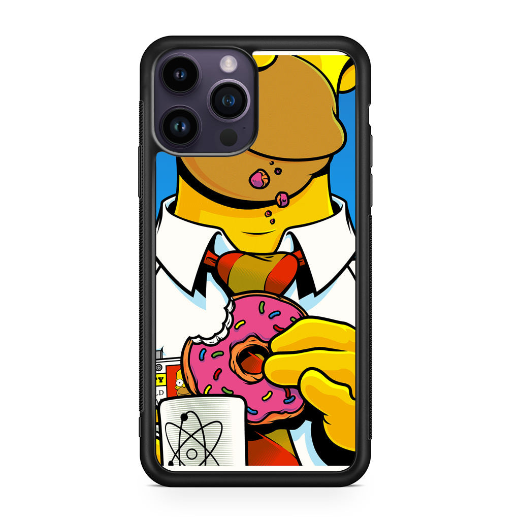 Homer Eats Donut iPhone 14 Pro / 14 Pro Max Case