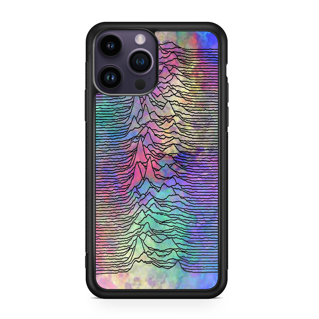 Joy Division Unknown Pleasures Colorful iPhone 14 Pro / 14 Pro Max Case