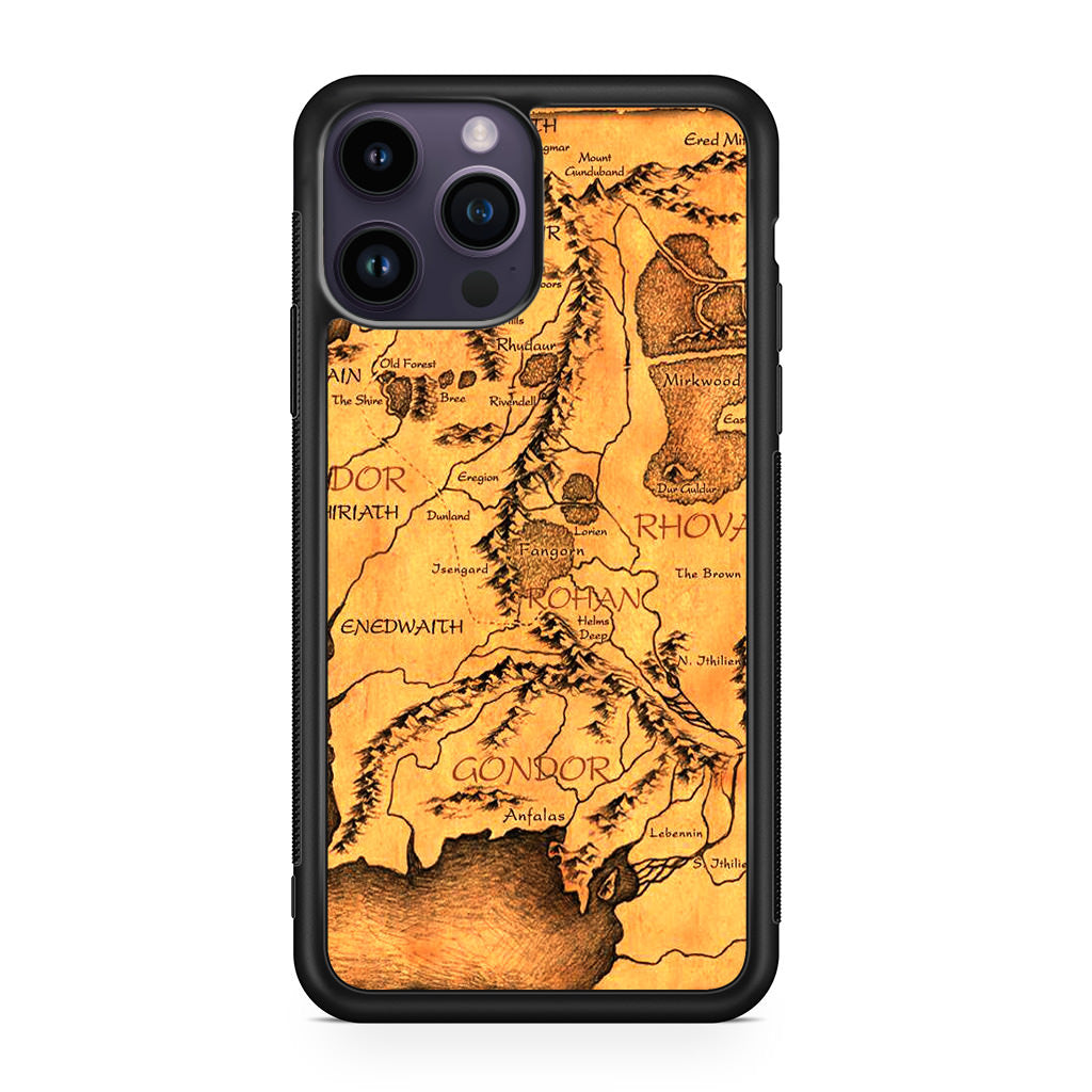 Middle Earth Map Hobbit iPhone 14 Pro / 14 Pro Max Case