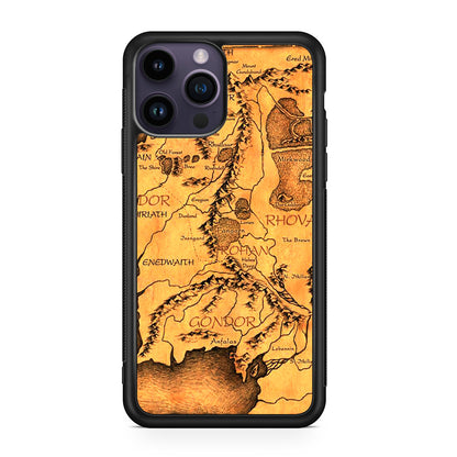 Middle Earth Map Hobbit iPhone 14 Pro / 14 Pro Max Case