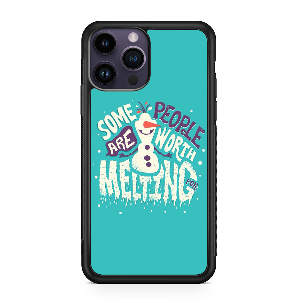 Olaf Frozen Is Melting iPhone 14 Pro / 14 Pro Max Case