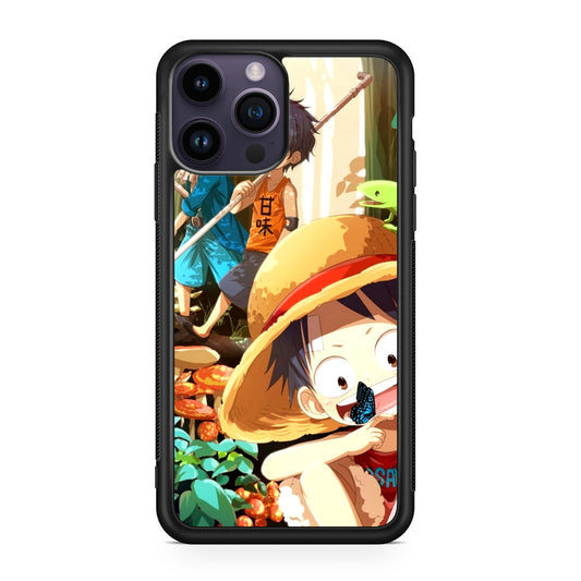 One Piece Little Sabo Ace Luffy Cute iPhone 14 Pro / 14 Pro Max Case