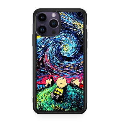 Peanuts At Starry Night iPhone 14 Pro / 14 Pro Max Case