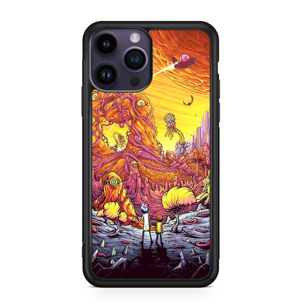 Rick And Morty Alien Planet iPhone 14 Pro / 14 Pro Max Case