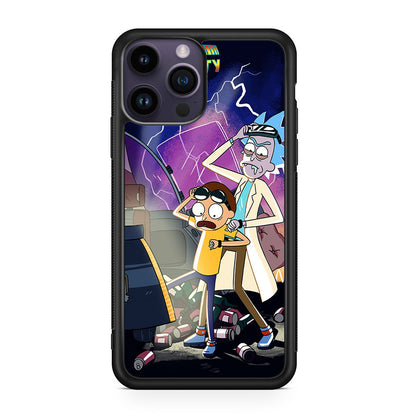 Rick And Morty Back To The Future iPhone 14 Pro / 14 Pro Max Case