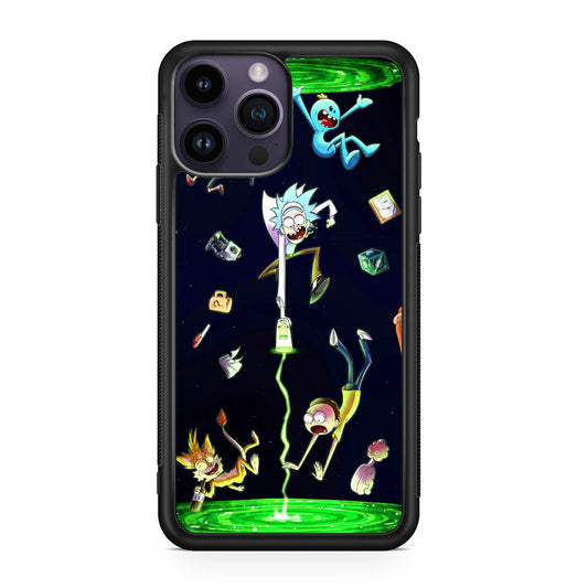 Rick And Morty Portal Fall iPhone 15 Pro / 15 Pro Max Case