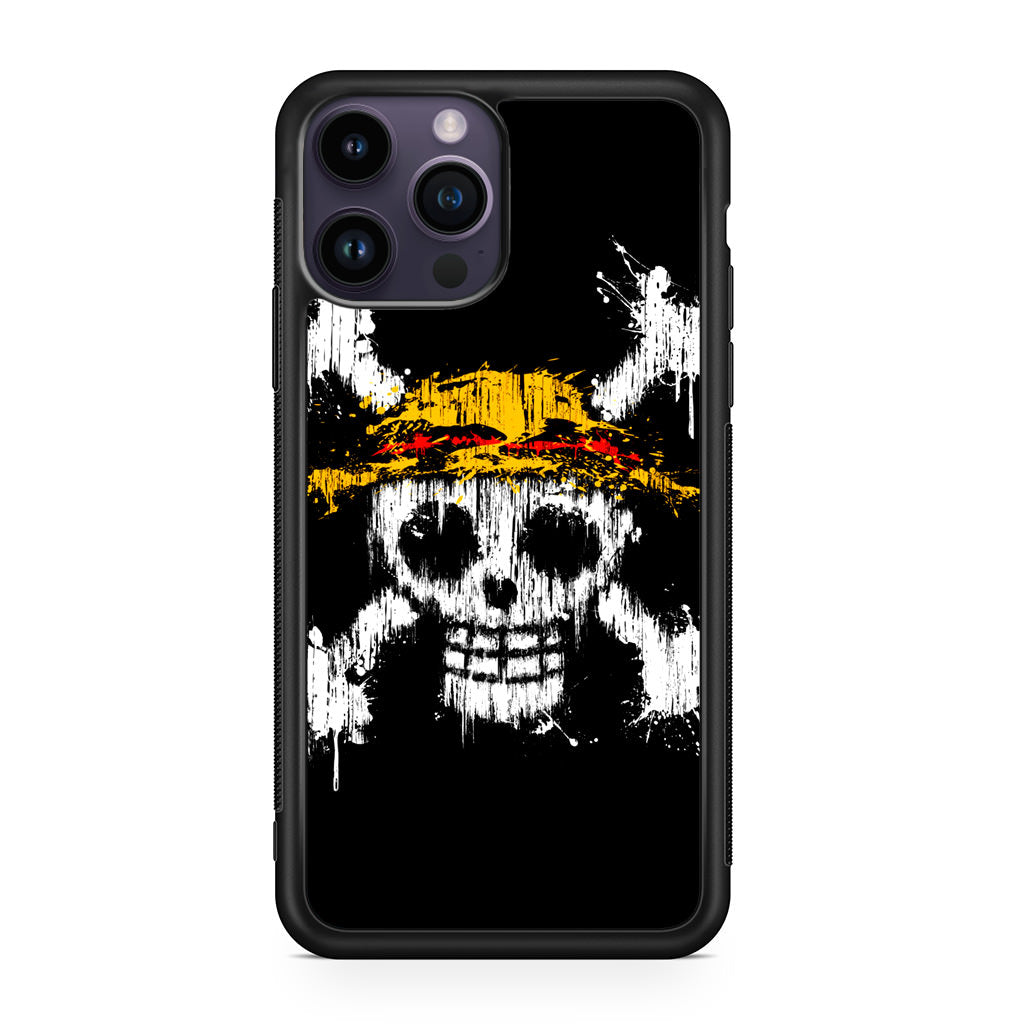 Straw Hat Pirate Logo Paint iPhone 14 Pro / 14 Pro Max Case