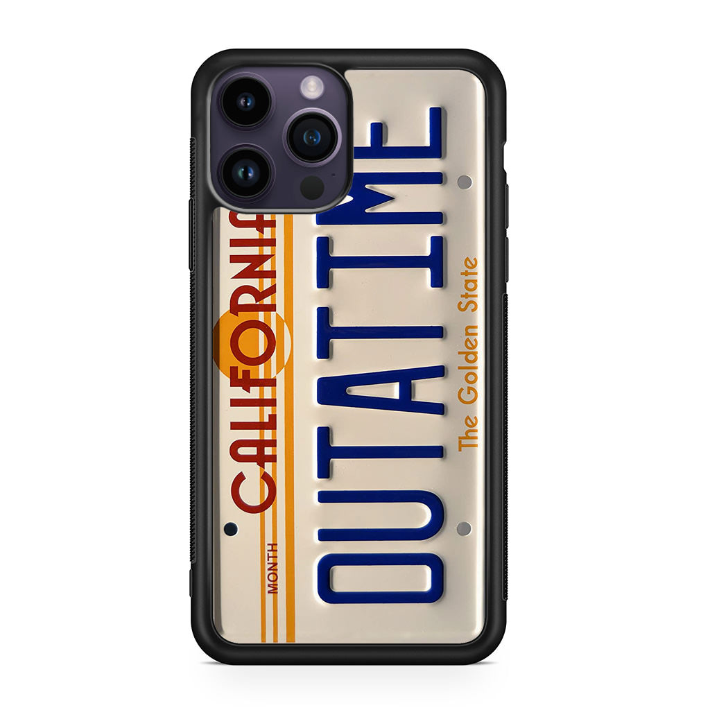 Back to the Future License Plate Outatime iPhone 14 Pro / 14 Pro Max Case