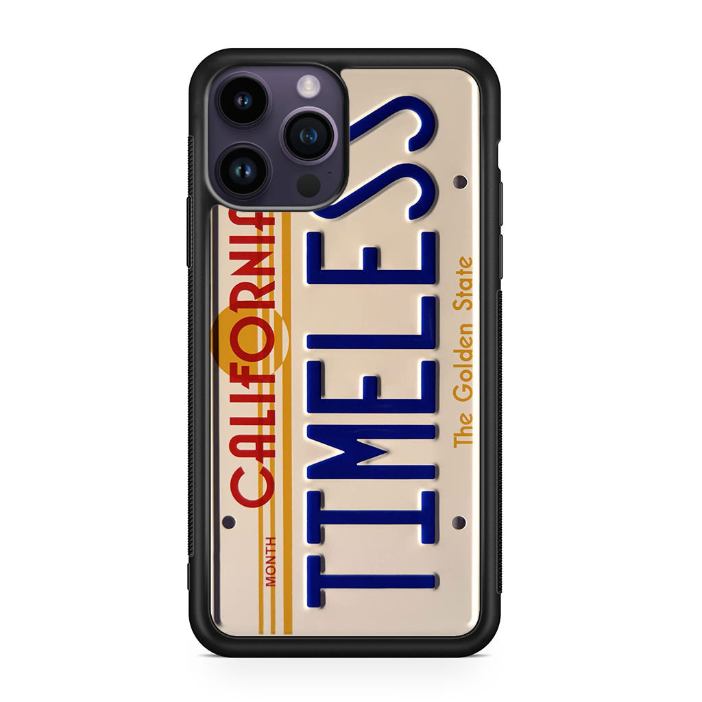 Back to the Future License Plate Timeless iPhone 14 Pro / 14 Pro Max Case