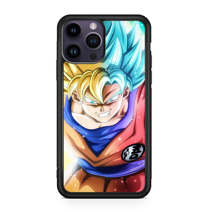 Goku SSJ 1 to SSJ Blue iPhone 14 Pro / 14 Pro Max Case