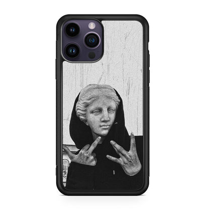 Greek Statue Wearing Hoodie iPhone 14 Pro / 14 Pro Max Case