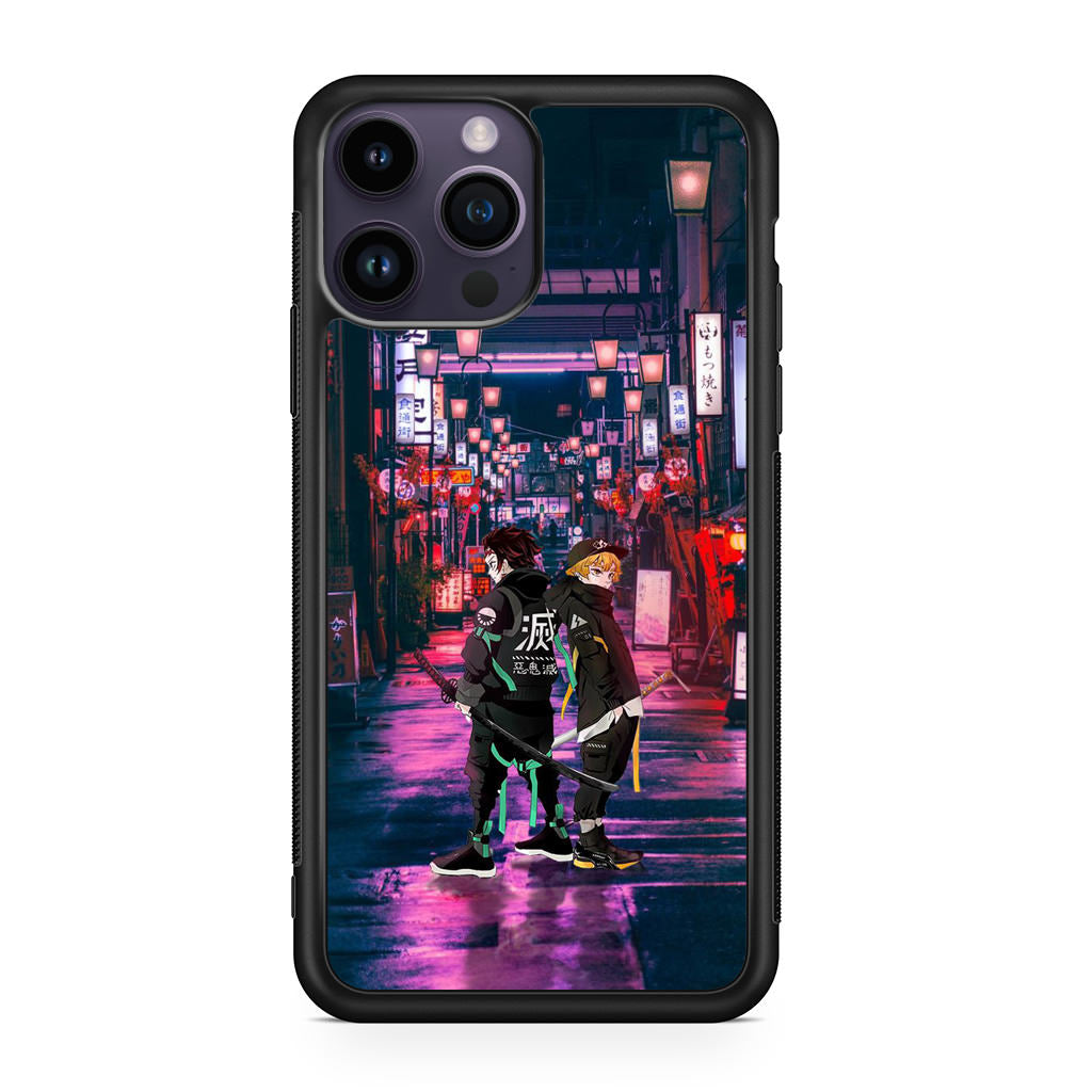 Tanjiro And Zenitsu in Style iPhone 14 Pro / 14 Pro Max Case