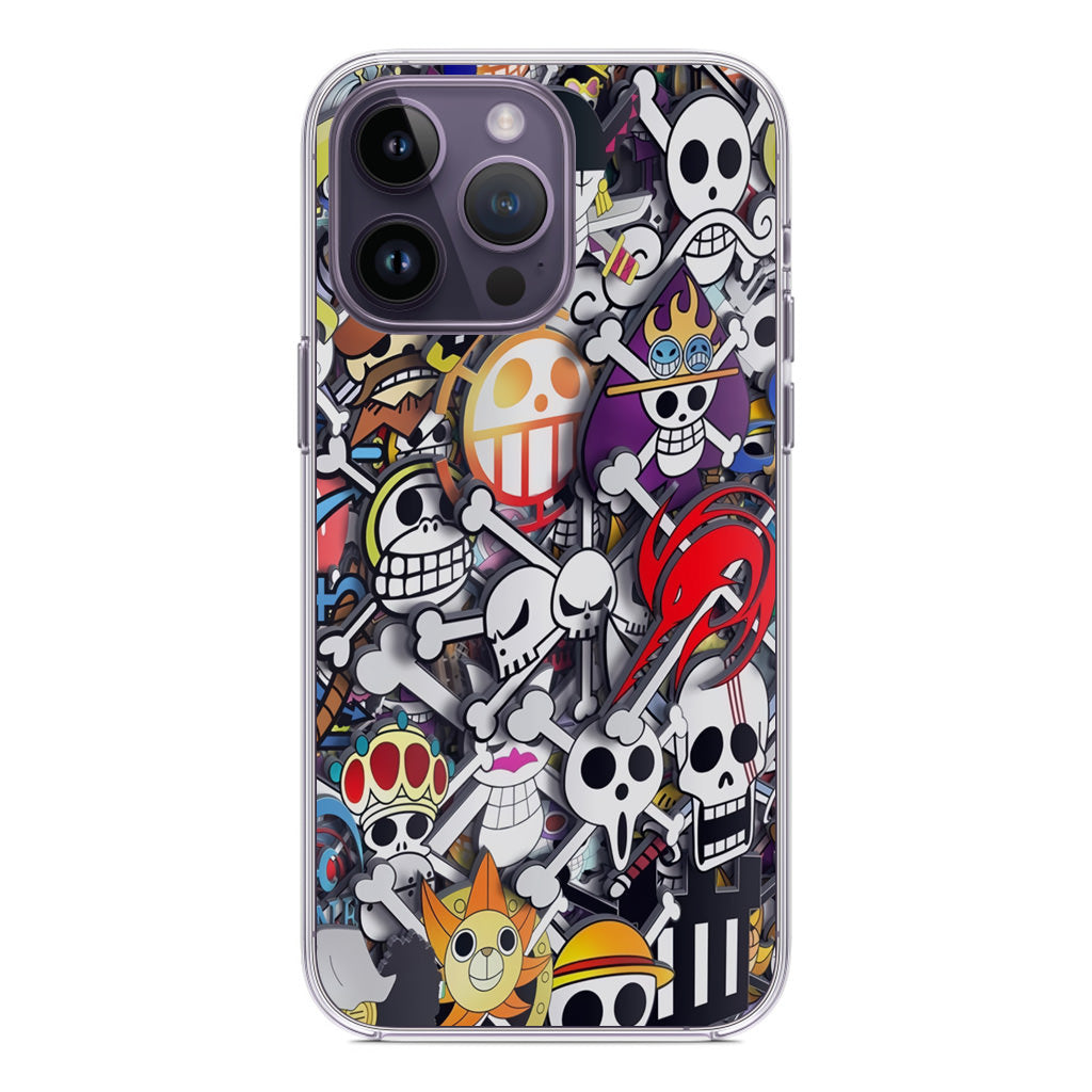 All Pirate Symbols One Piece iPhone 14 Pro / 14 Pro Max Case