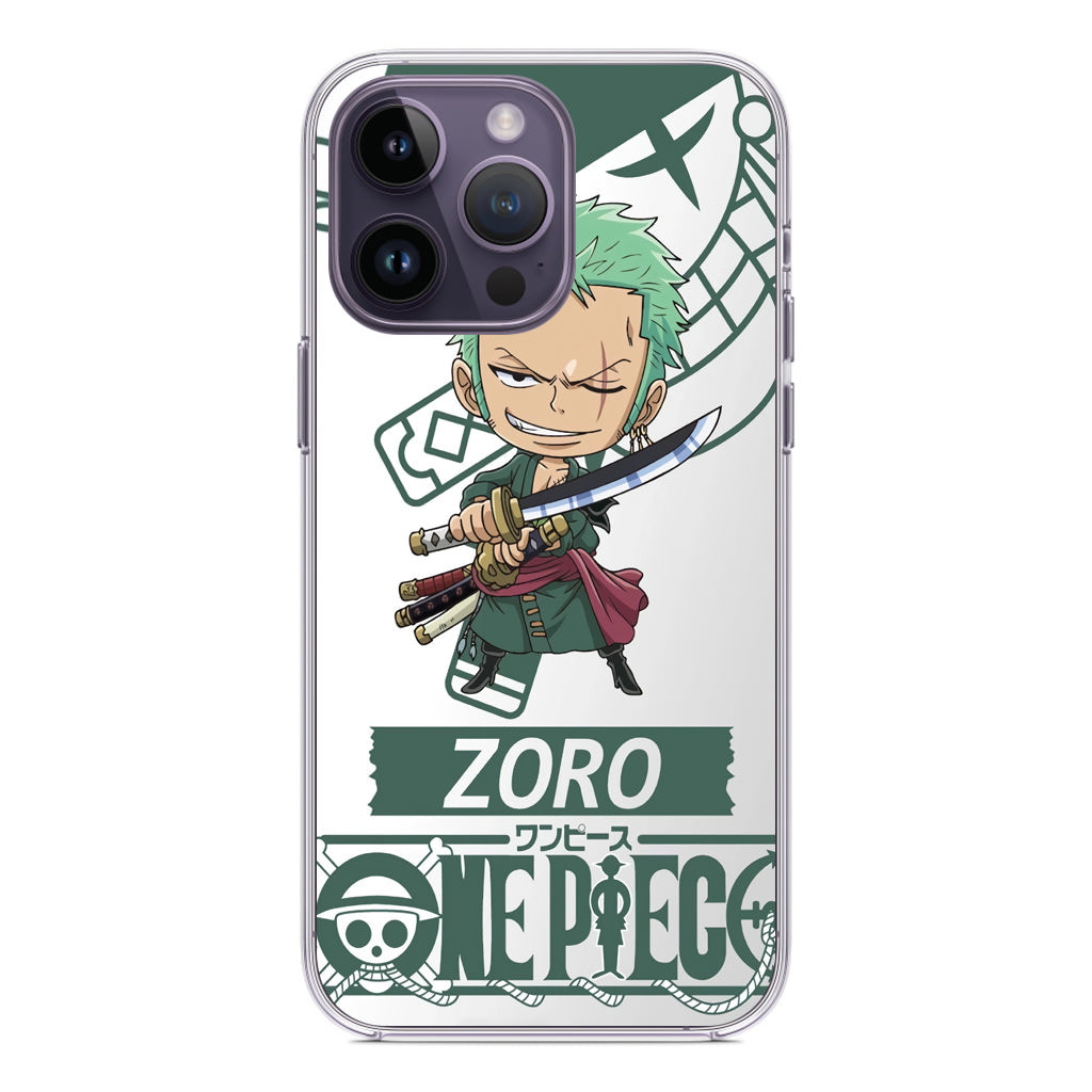 Chibi Zoro iPhone 14 Pro / 14 Pro Max Case