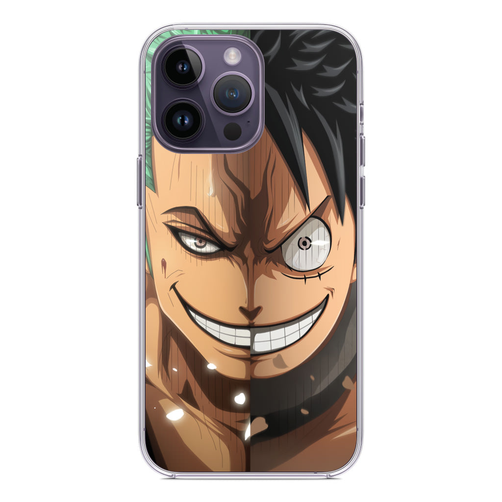 Luffy And Zoro Half Smile iPhone 14 Pro / 14 Pro Max Case