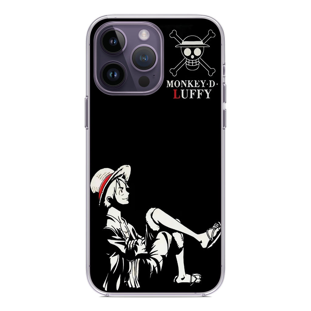 Monkey D Luffy Black And White iPhone 14 Pro / 14 Pro Max Case