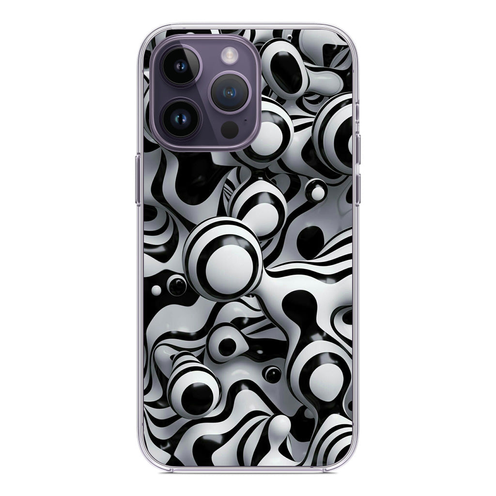 Abstract Art Black White iPhone 14 Pro / 14 Pro Max Case