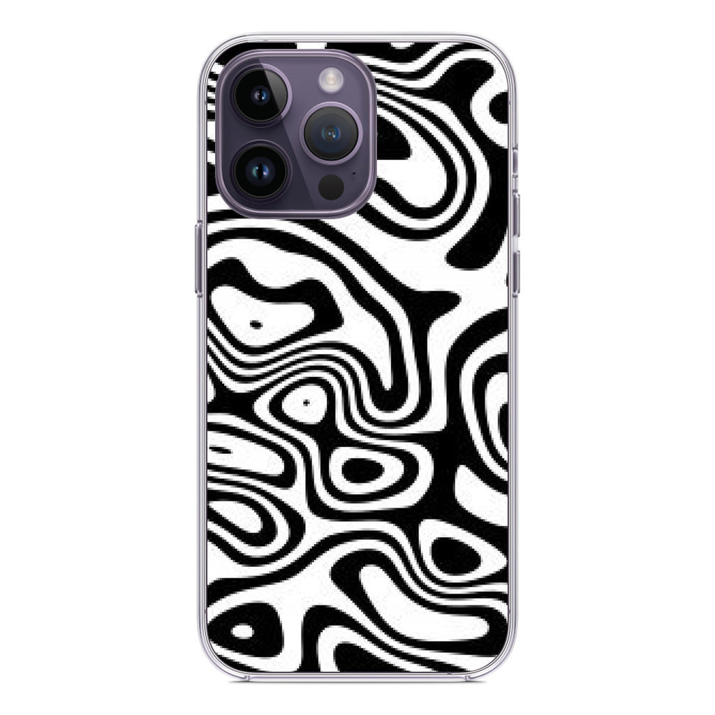 Abstract Black and White Background iPhone 14 Pro / 14 Pro Max Case