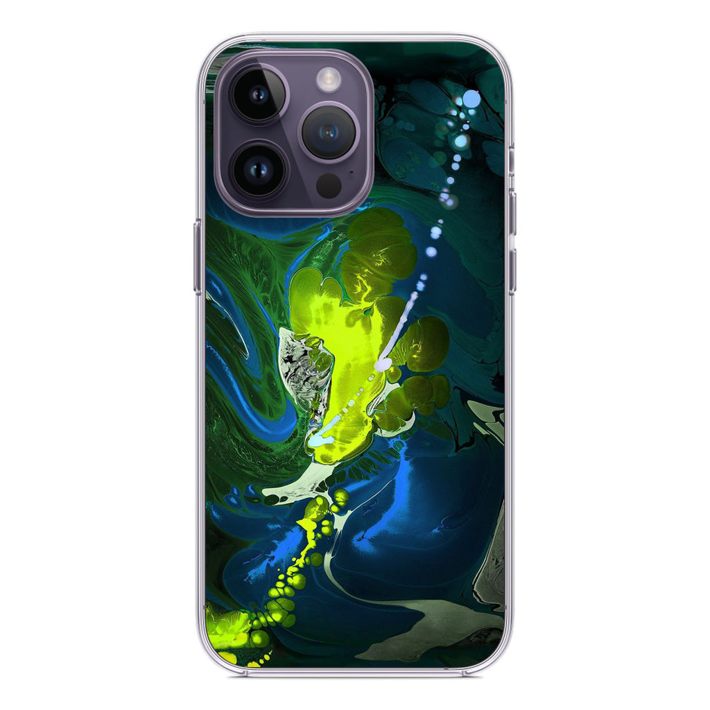 Abstract Green Blue Art iPhone 14 Pro / 14 Pro Max Case