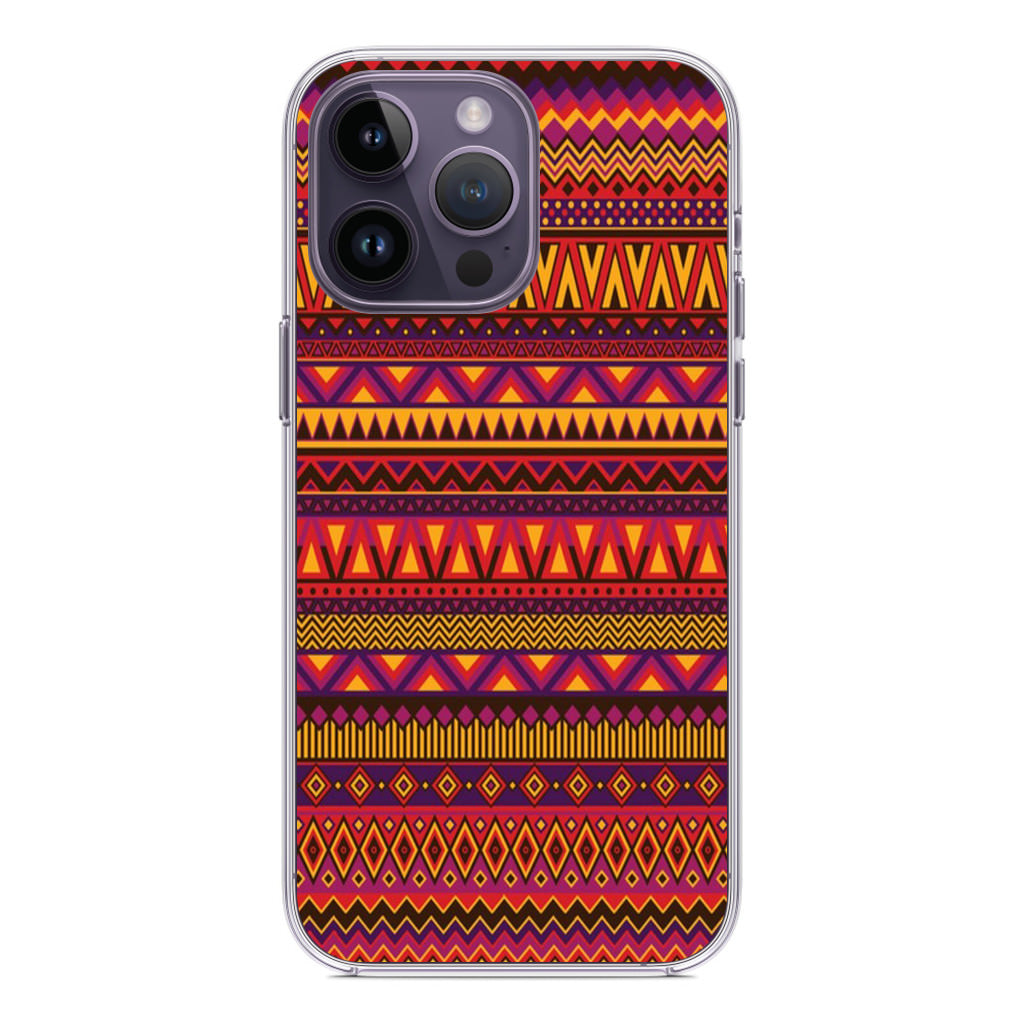 African Aztec Pattern iPhone 14 Pro / 14 Pro Max Case