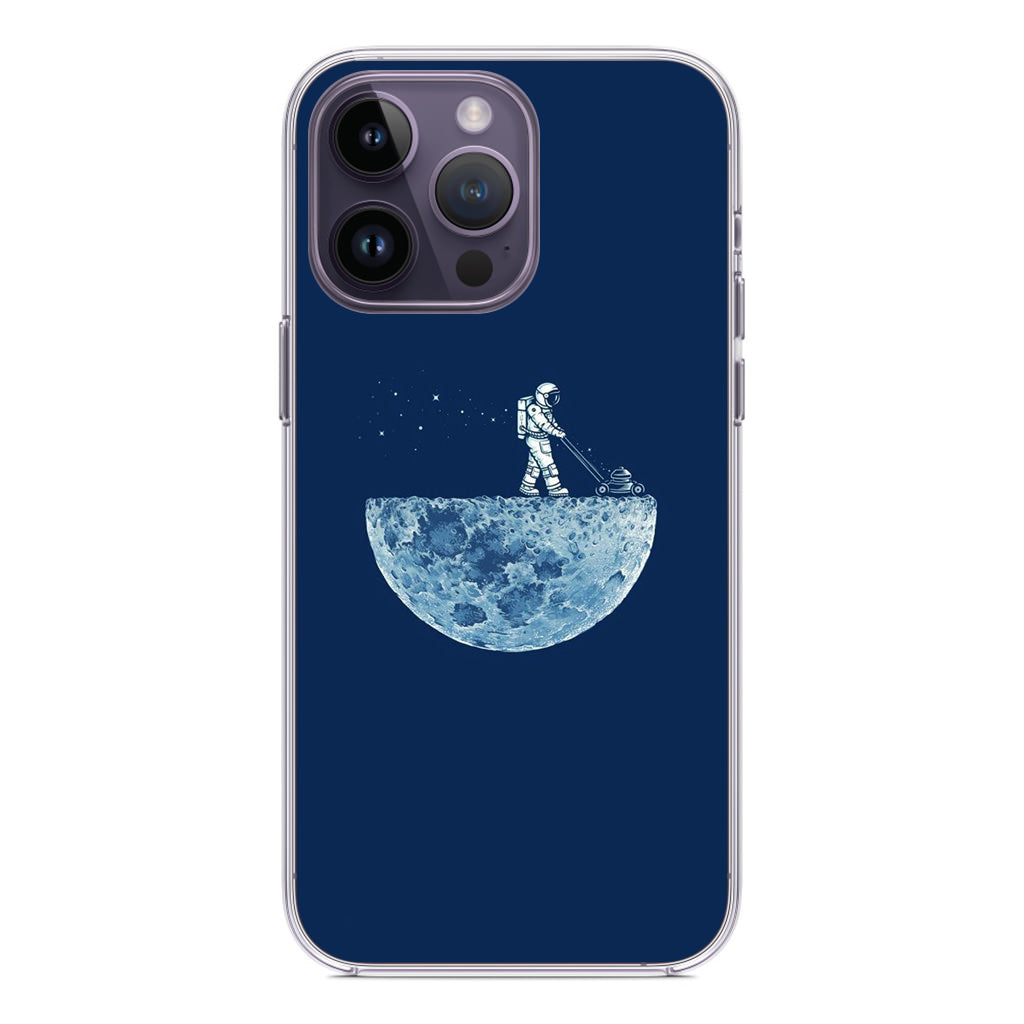 Astronaut Mowing The Moon iPhone 14 Pro / 14 Pro Max Case