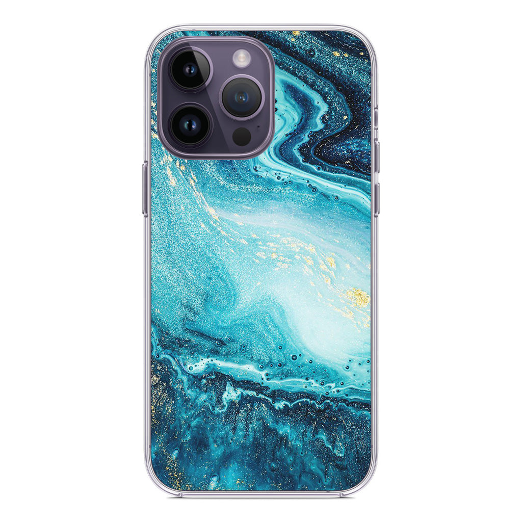 Blue Water Glitter iPhone 14 Pro / 14 Pro Max Case