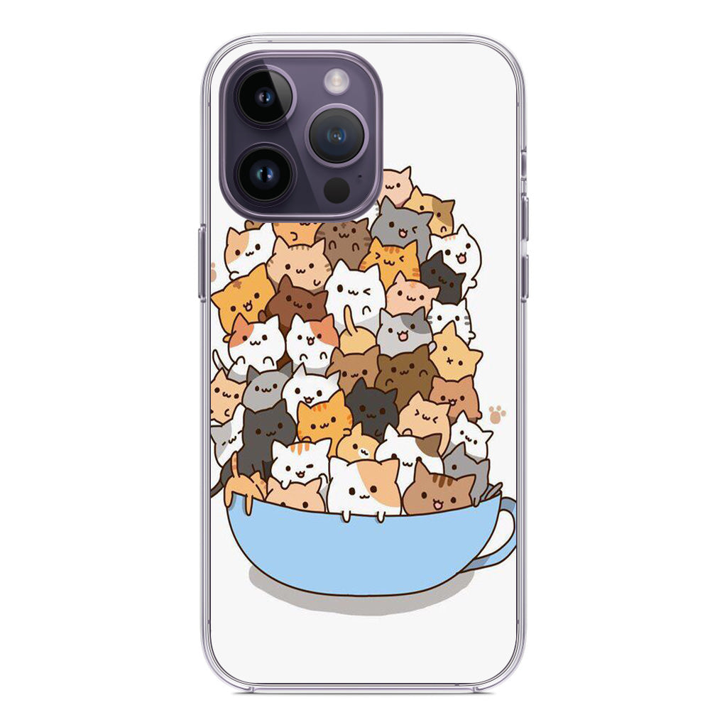 Cats on A Bowl iPhone 14 Pro / 14 Pro Max Case