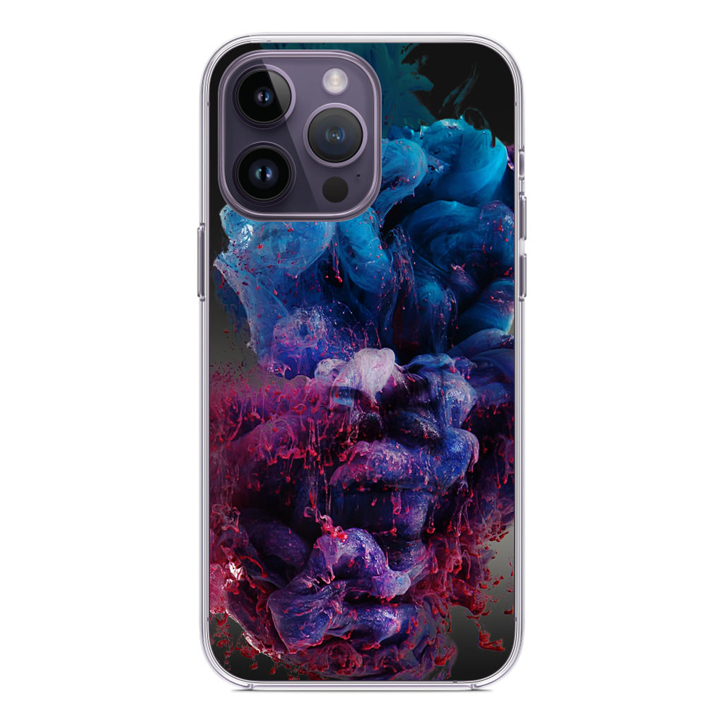 Colorful Dust Art on Black iPhone 14 Pro / 14 Pro Max Case