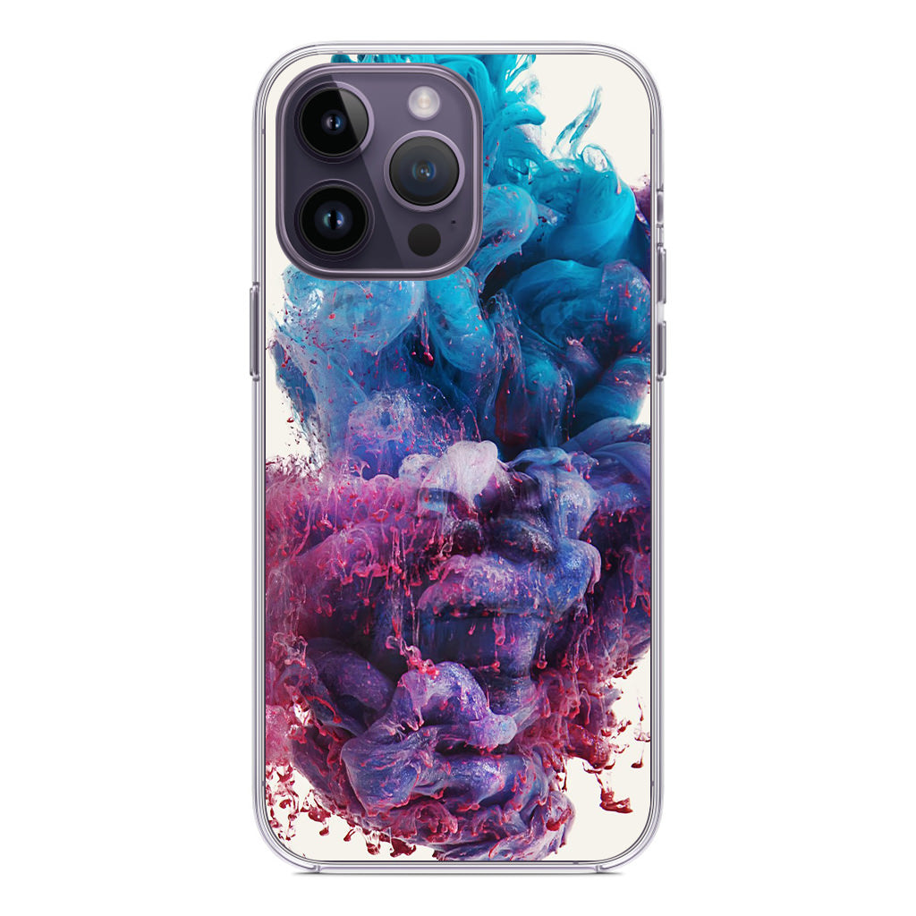 Colorful Dust Art on White iPhone 14 Pro / 14 Pro Max Case