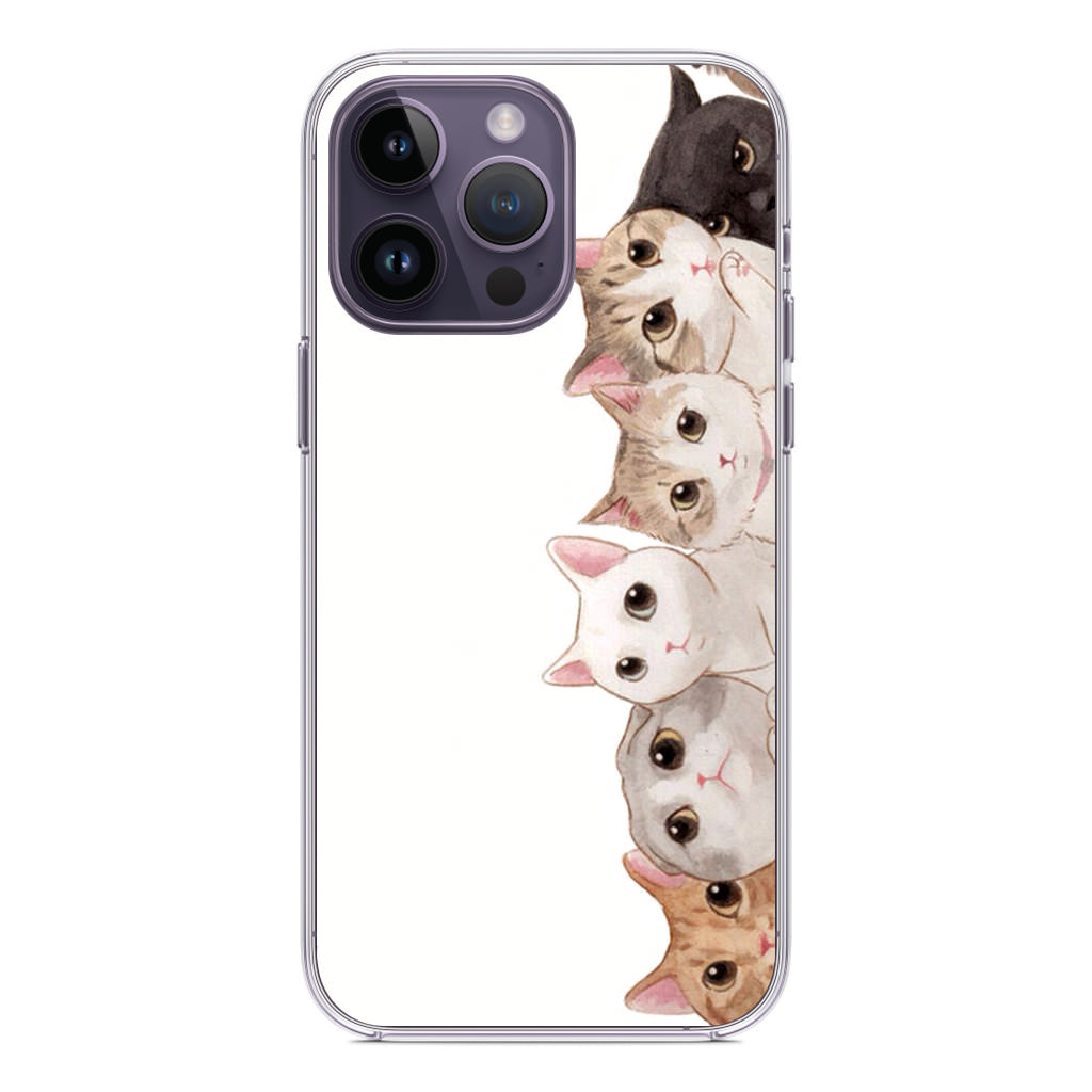 Cute Cats Vertical iPhone 14 Pro / 14 Pro Max Case