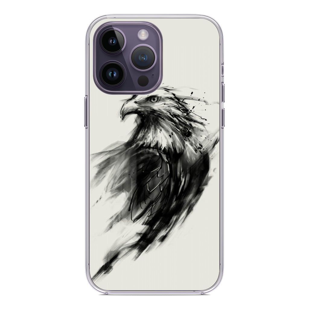 Eagle Art Black Ink iPhone 14 Pro / 14 Pro Max Case