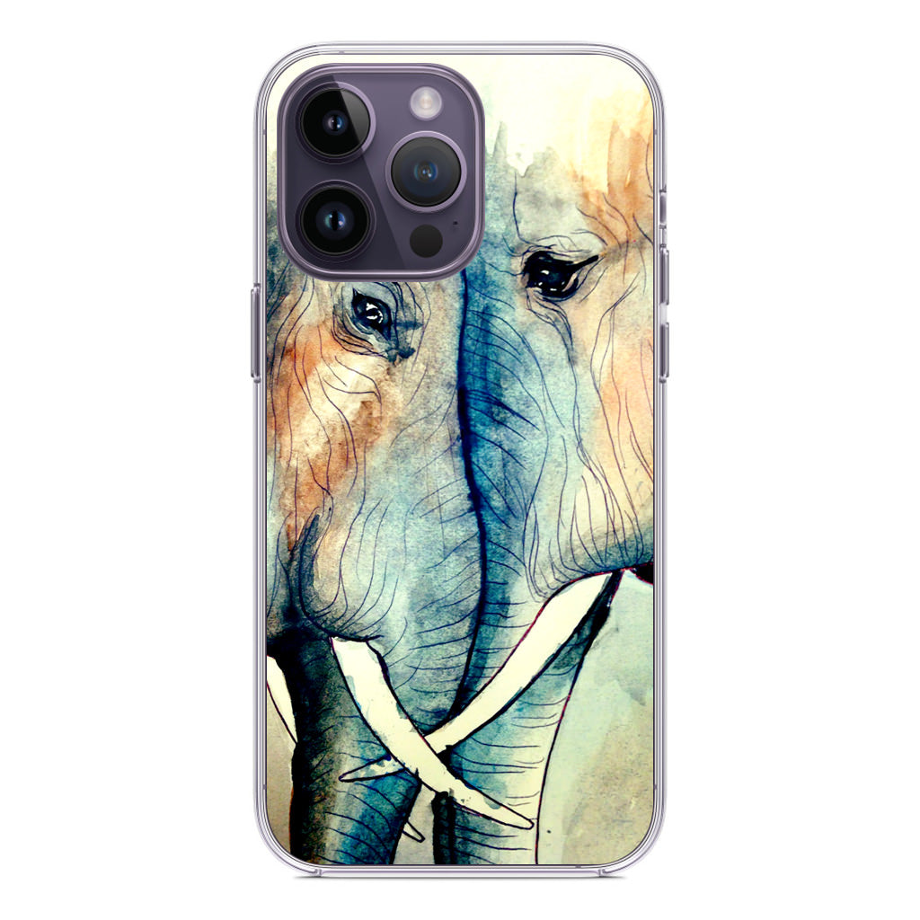 Elephants Sadness iPhone 14 Pro / 14 Pro Max Case