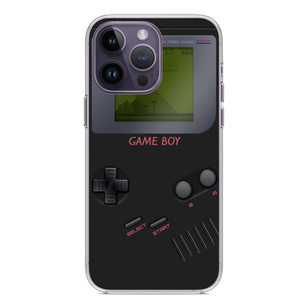 Game Boy Black Model iPhone 14 Pro / 14 Pro Max Case