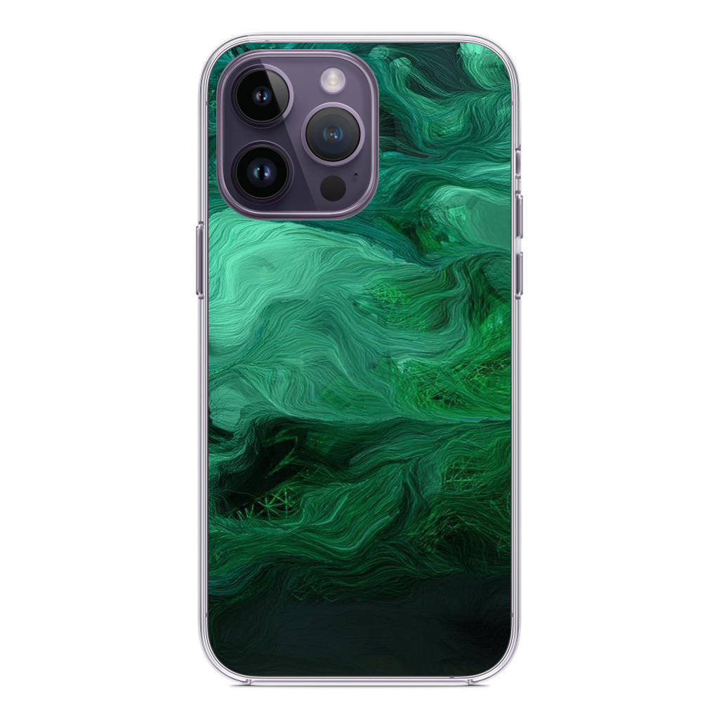 Green Abstract Art iPhone 14 Pro / 14 Pro Max Case