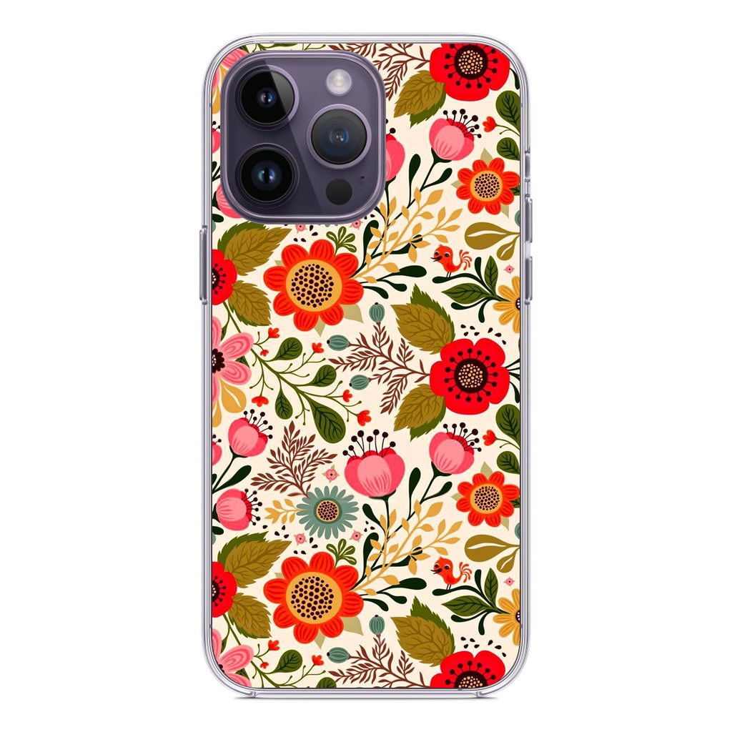 Hello Spring Pattern iPhone 14 Pro / 14 Pro Max Case