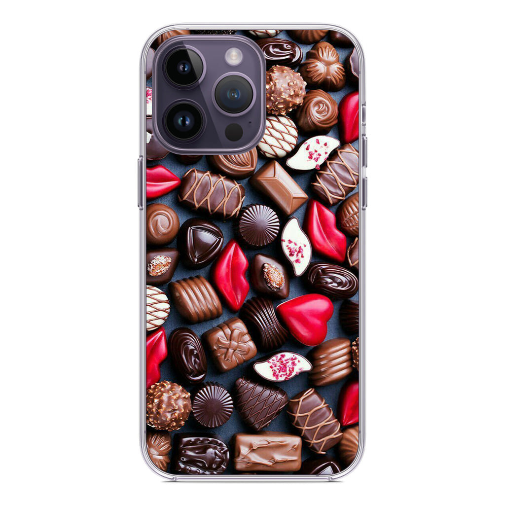 I Love Choco Pattern iPhone 14 Pro / 14 Pro Max Case