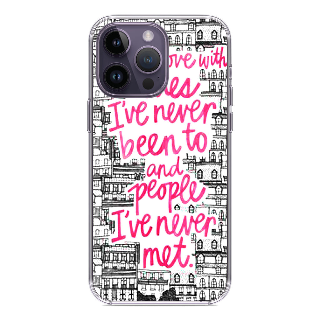 John Green Quotes I'm in Love With Cities iPhone 14 Pro / 14 Pro Max Case