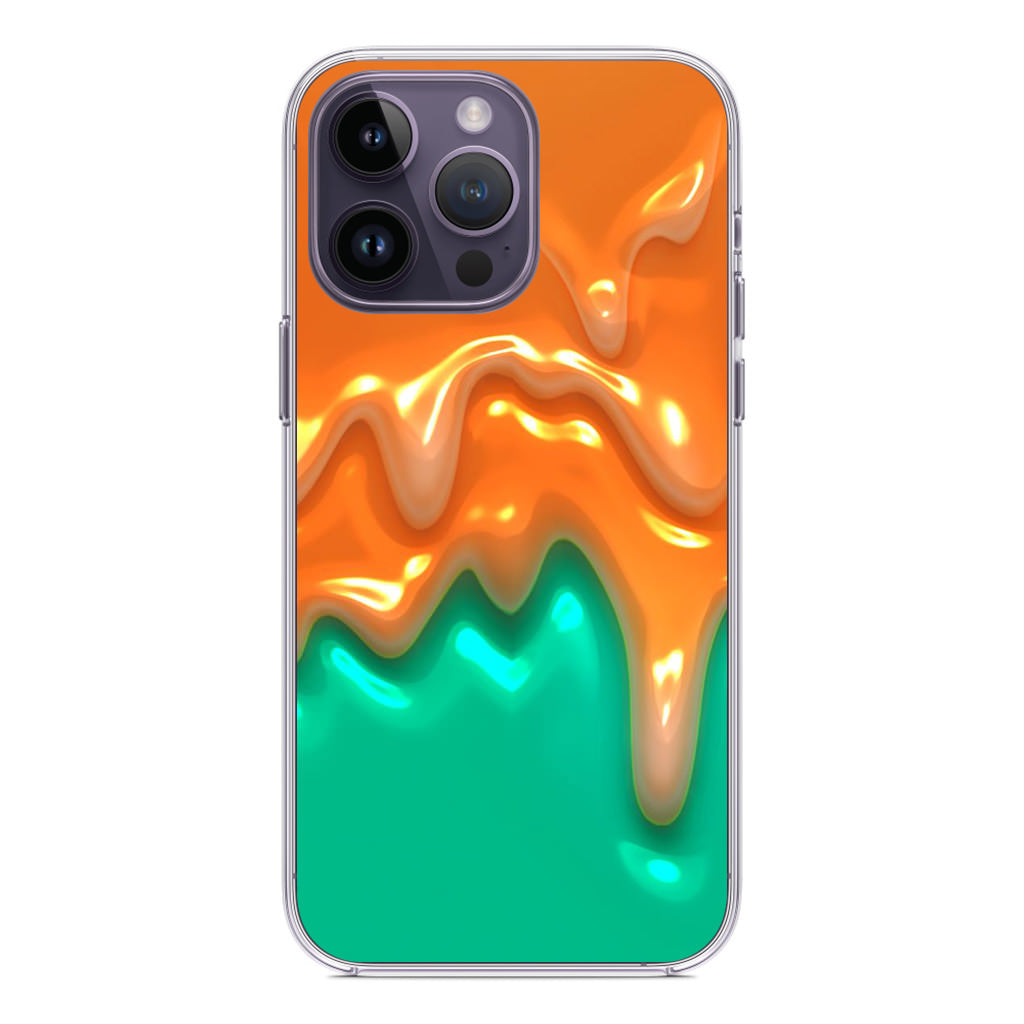 Orange Paint Dripping iPhone 14 Pro / 14 Pro Max Case