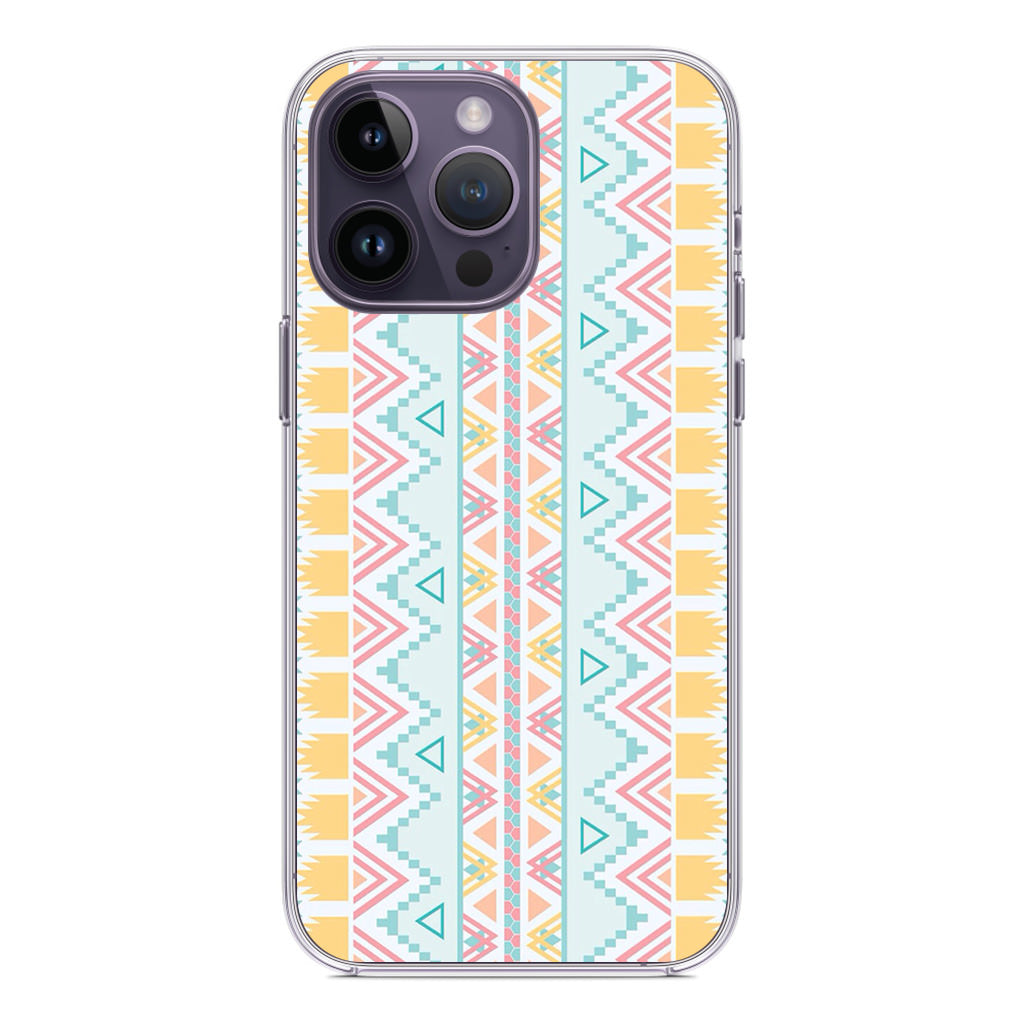 Peach Aztec Pattern iPhone 14 Pro / 14 Pro Max Case