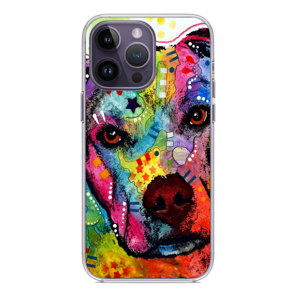 Pitbull Love Painting iPhone 14 Pro / 14 Pro Max Case