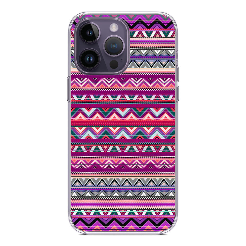 Purple Aztec Art iPhone 14 Pro / 14 Pro Max Case