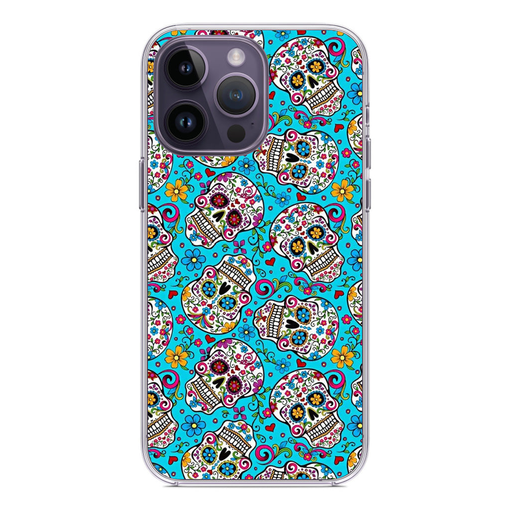 Skull Floral Sugar iPhone 14 Pro / 14 Pro Max Case