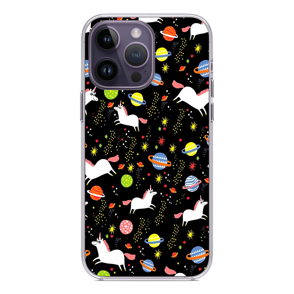Space Unicorn Pattern iPhone 14 Pro / 14 Pro Max Case