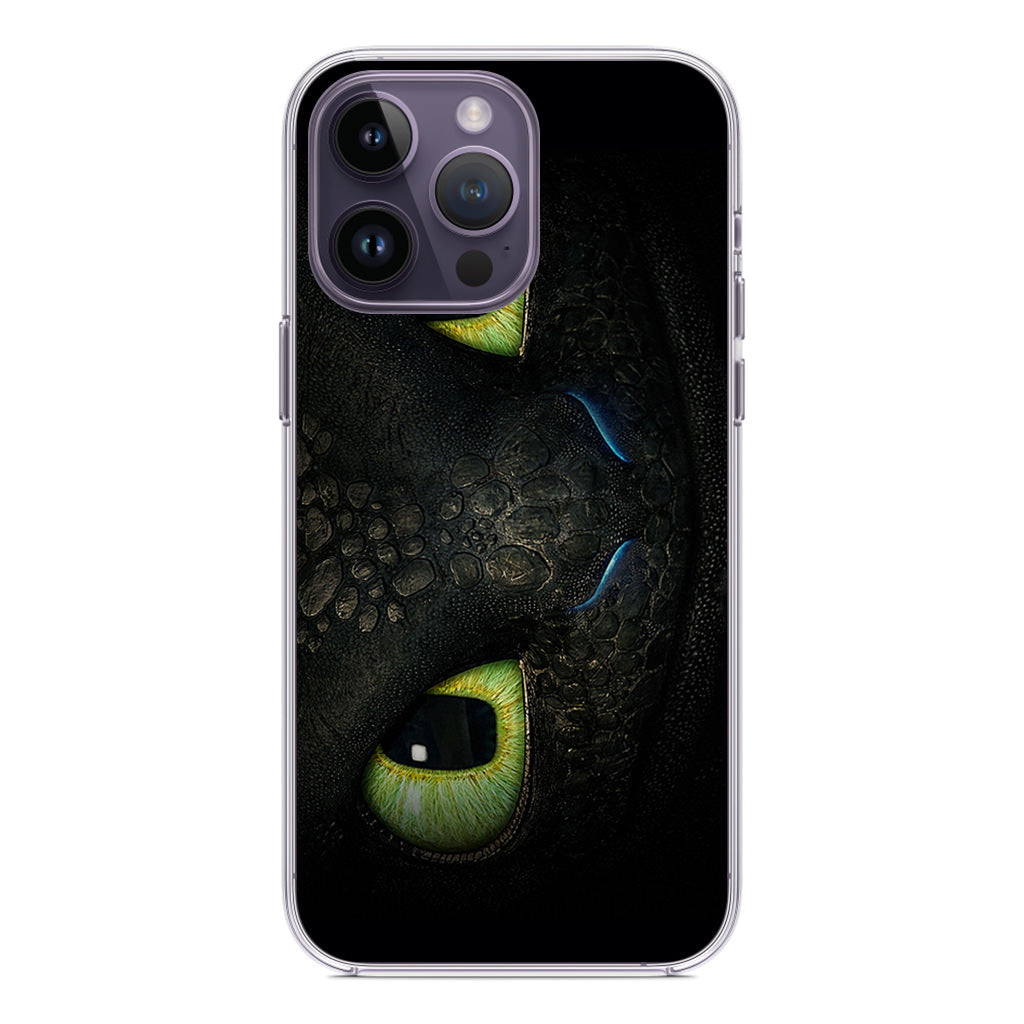 Toothless Dragon Eyes Close Up iPhone 14 Pro / 14 Pro Max Case