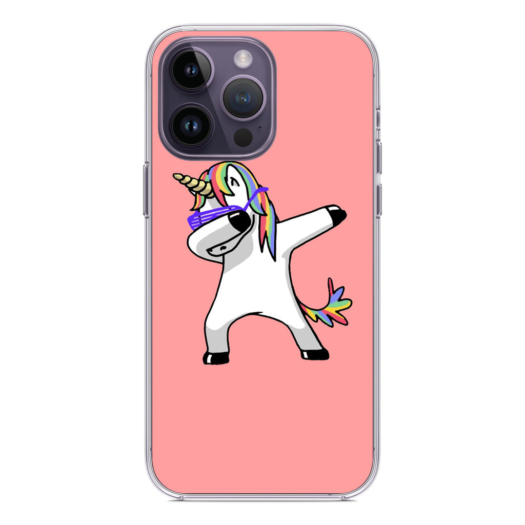 Unicorn Dabbing Pink iPhone 14 Pro / 14 Pro Max Case