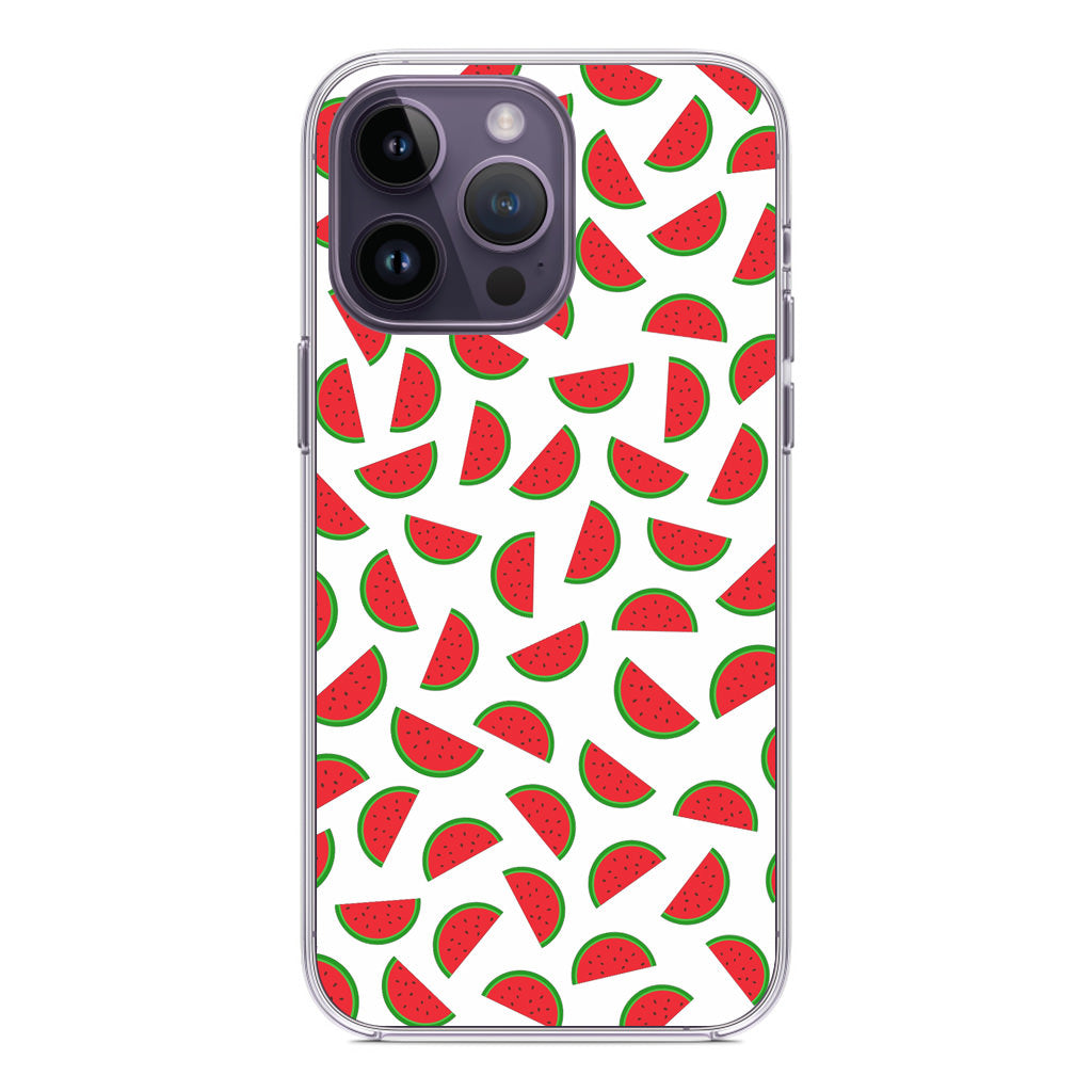 Watermelon Fruit Pattern White iPhone 14 Pro / 14 Pro Max Case