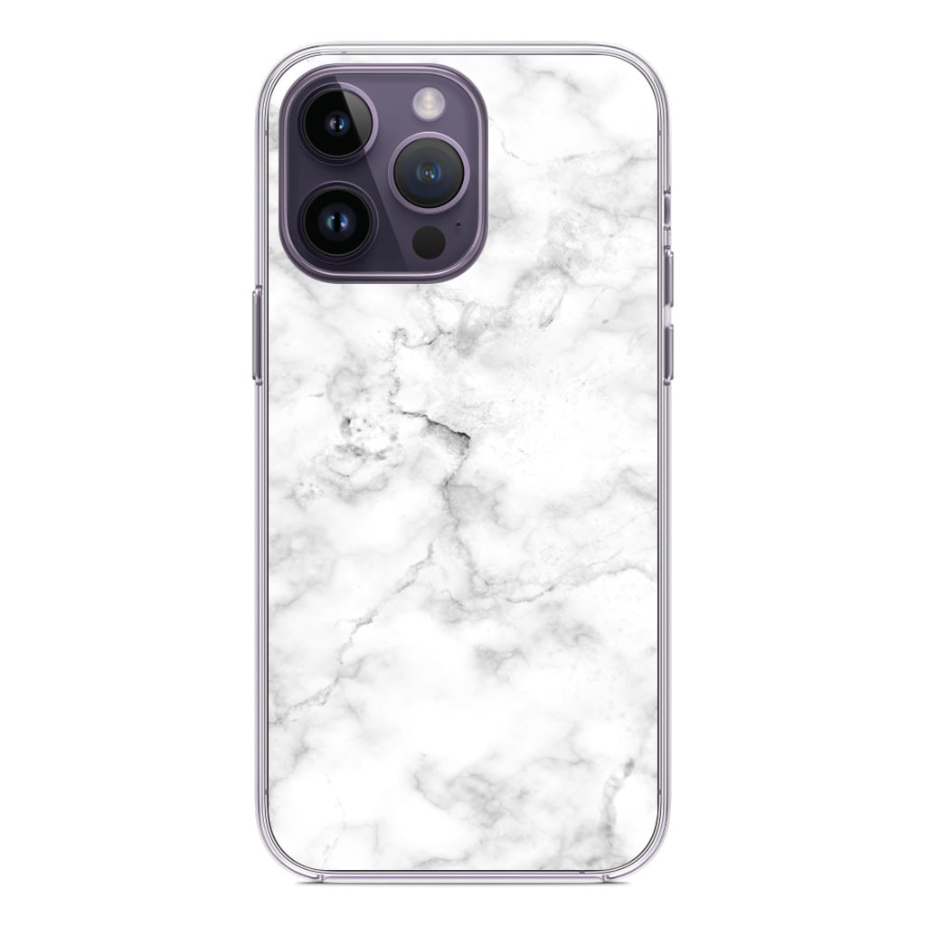 White Marble iPhone 14 Pro / 14 Pro Max Case