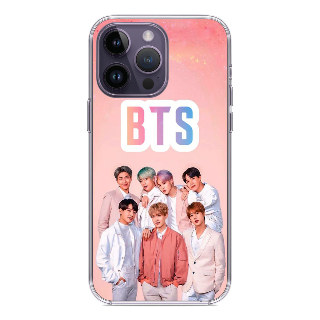 BTS Member in Pink iPhone 14 Pro / 14 Pro Max Case