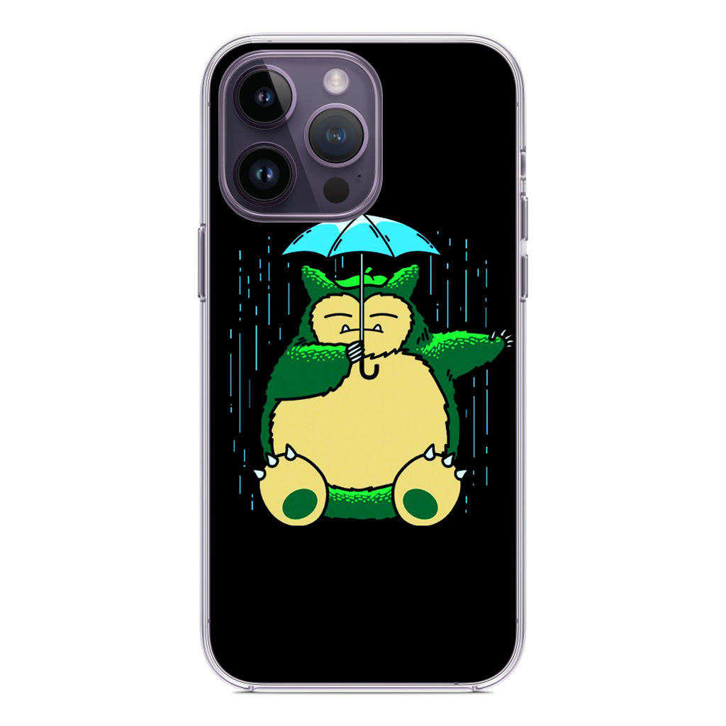 Cute Snorlax Umbrella iPhone 14 Pro / 14 Pro Max Case