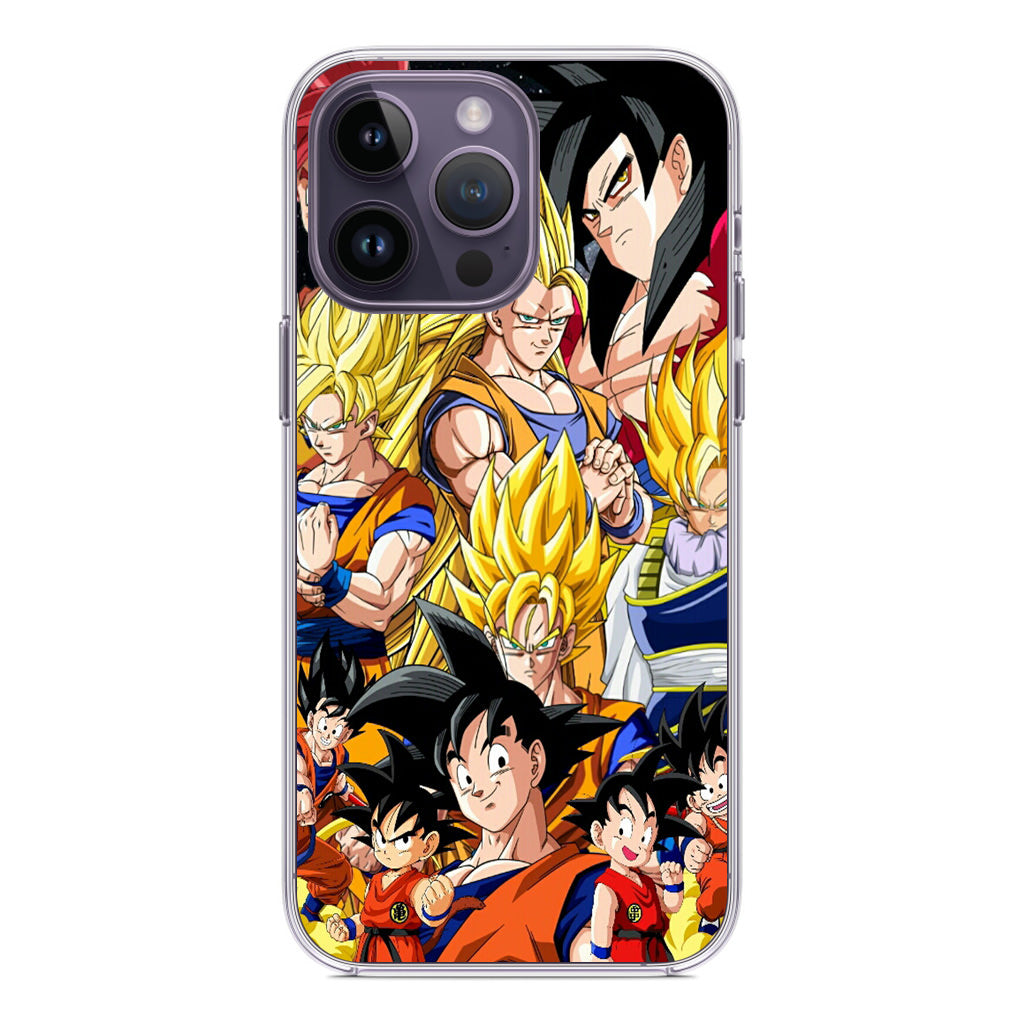 Dragon Ball Z Son Goku Transformation iPhone 14 Pro / 14 Pro Max Case